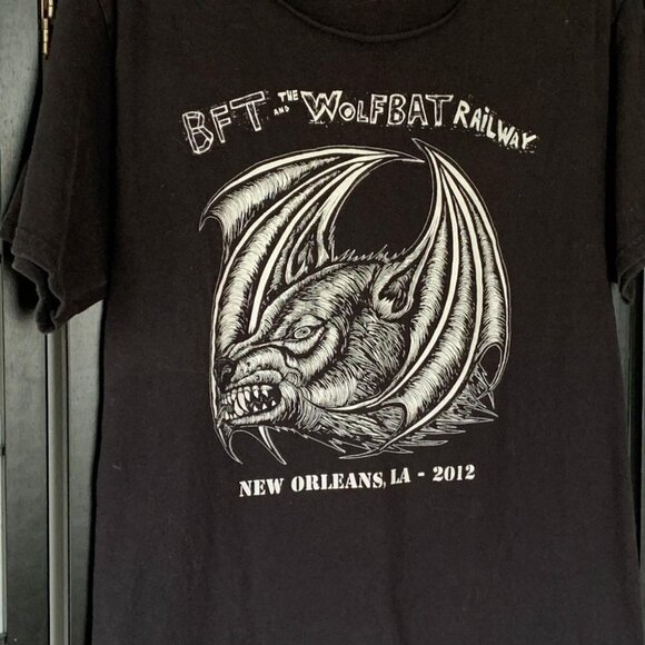 Wolfbat Graphic Cut Out Tee Black Small - Picture 5 of 8